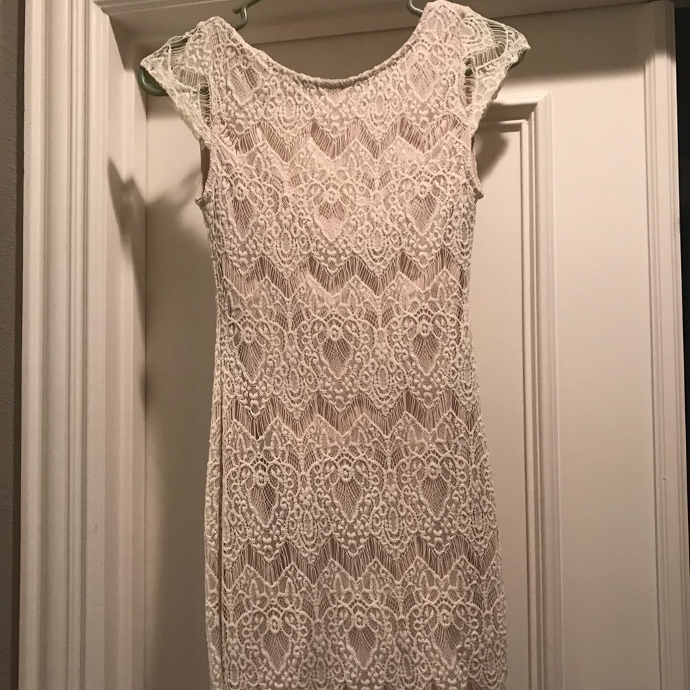Cream lace dress